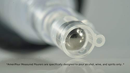 AmeriPour - Measured Pourer - Liquor Bottle Pourers - Collared - (3pk) Made 100% In The USA. Bar Spouts That Don't Leak - No Cracks, Just A Perfect Cocktail Pour Everytime. Great for Wine Too! (1.5oz)