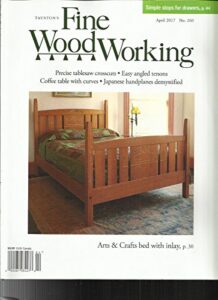 taunton's fine wood working, april, 2017 no.260 arts & crafts bed with inlay