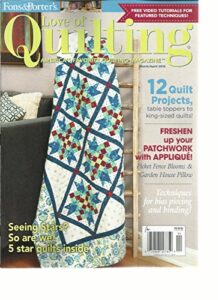 fons & porter's love of quilting, march/april, 2016 (12 quilt projects)
