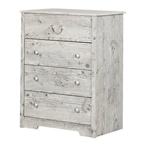 south shore aviron 4-drawer chest, seaside pine