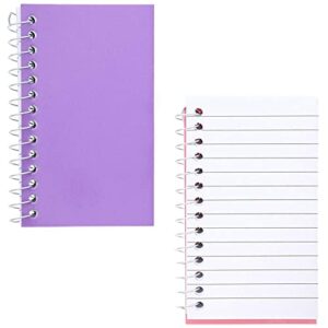 12-Pack Small Spiral Notebook 3x5, 80 Sheets Per Notepad, College Ruled Lined Paper for Office Supplies, Classroom Notes, Students, Teachers, Nurses (6 Pastel Colors)