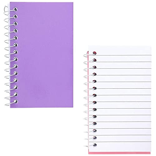 12-Pack Small Spiral Notebook 3x5, 80 Sheets Per Notepad, College Ruled Lined Paper for Office Supplies, Classroom Notes, Students, Teachers, Nurses (6 Pastel Colors)