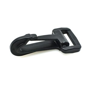 5pcs plastic snap hooks rocker style black (3/4"(20mm))