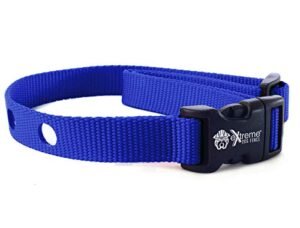 heavy duty nylon replacement collar strap - compatible with nearly all brands and models of underground electric dog fences and training collars blue