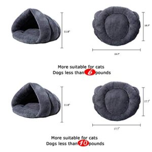 Beskie Pet Tent Cave Bed for Small Medium Puppies Kitty Dogs Cats Pets Sleeping Bag Thick Fleece Warm Soft Dog Bed Cuddler Burrow House Hole Igloo Nest Cozy Bed for Cat Puppy