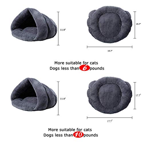 Beskie Pet Tent Cave Bed for Small Medium Puppies Kitty Dogs Cats Pets Sleeping Bag Thick Fleece Warm Soft Dog Bed Cuddler Burrow House Hole Igloo Nest Cozy Bed for Cat Puppy