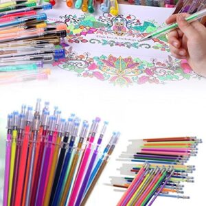 slendima sale! 0.8 mm gel pen refills(48 colors) glitter coloring drawing painting marker for children adults coloring books craft doodling