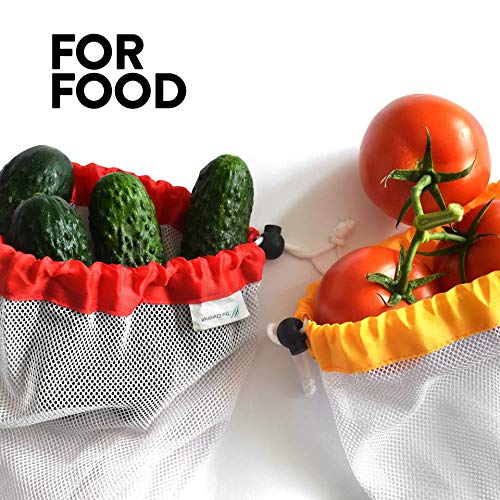 Mesh Laundry Bag for Delicates- 3 Pack 12”x10” Mesh Bag - Reusable Produce Bags - Small Nylon Mesh Laundry Bag for Vegetables, Garments, Grocery - Wash Organizer Bag for Washing Machine