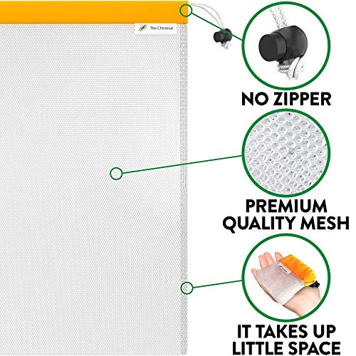 Mesh Laundry Bag for Delicates- 3 Pack 12”x10” Mesh Bag - Reusable Produce Bags - Small Nylon Mesh Laundry Bag for Vegetables, Garments, Grocery - Wash Organizer Bag for Washing Machine