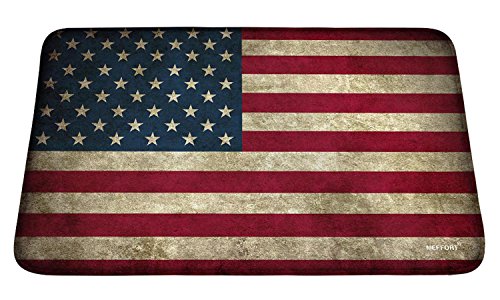 Meffort Inc Printed Soft Floor Door Mat Carpet/Area Entry Rugs for Kitchen Dining Living Hallway Bathroom - USA Flag, Large Size