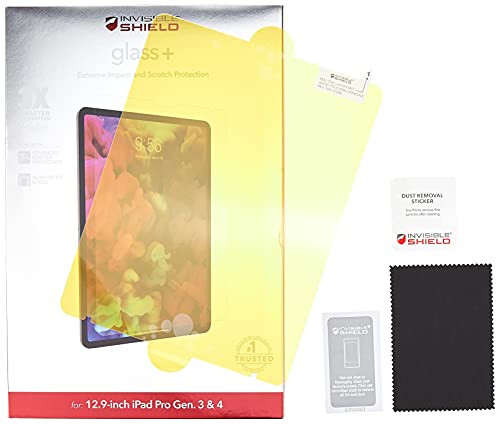 ZAGG InvisibleShield Glass Plus - Tempered Glass Screen Protector Made For the Apple iPad Pro 12.9 Inch - Clear