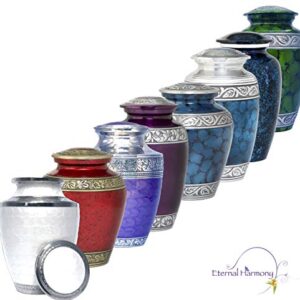 Eternal Harmony Cremation Urn for Human Ashes | Funeral Urn Carefully Handcrafted with Elegant Finishes to Honor and Remember Your Loved One | Adult Urn Large Size with Beautiful Velvet Bag