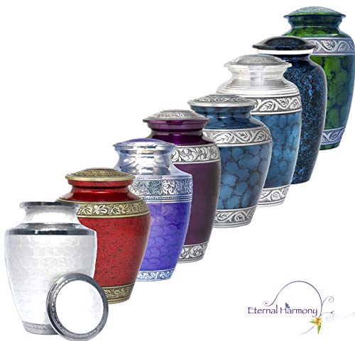 Eternal Harmony Cremation Urn for Human Ashes | Funeral Urn Carefully Handcrafted with Elegant Finishes to Honor and Remember Your Loved One | Adult Urn Large Size with Beautiful Velvet Bag