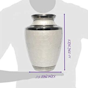 Eternal Harmony Cremation Urn for Human Ashes | Funeral Urn Carefully Handcrafted with Elegant Finishes to Honor and Remember Your Loved One | Adult Urn Large Size with Beautiful Velvet Bag