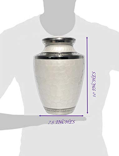 Eternal Harmony Cremation Urn for Human Ashes | Funeral Urn Carefully Handcrafted with Elegant Finishes to Honor and Remember Your Loved One | Adult Urn Large Size with Beautiful Velvet Bag