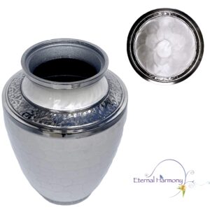 Eternal Harmony Cremation Urn for Human Ashes | Funeral Urn Carefully Handcrafted with Elegant Finishes to Honor and Remember Your Loved One | Adult Urn Large Size with Beautiful Velvet Bag