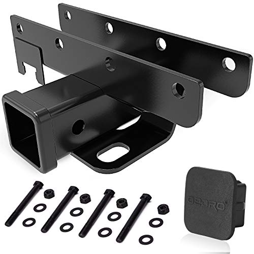 OEDRO 2" Rear Receiver Hitch, Class 3 Hitch & Cover Kit Towing Combo Compatible with 2007-2018 Jeep Wrangler JK 2 Door & 4 Door Unlimited, Upgraded Tow Trailer Hitch (Hitch Cover Included)