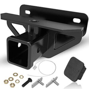 oedro 2" rear trailer hitch receiver class 3 towing hitch & cover kit, fits 2009-2018 dodge ram 1500/2003-2013 ram 2500 3500/2019-2023 ram 1500 classic, tow combo (hitch cover included)