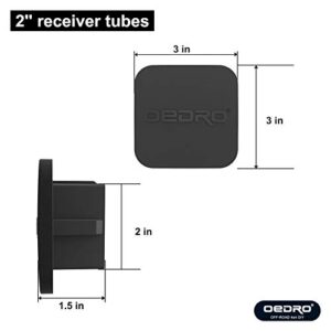 OEDRO 2" Rear Trailer Hitch Receiver Class 3 Towing Hitch & Cover Kit, Fits 2009-2018 Dodge Ram 1500/2003-2013 Ram 2500 3500/2019-2023 Ram 1500 Classic, Tow Combo (Hitch Cover Included)