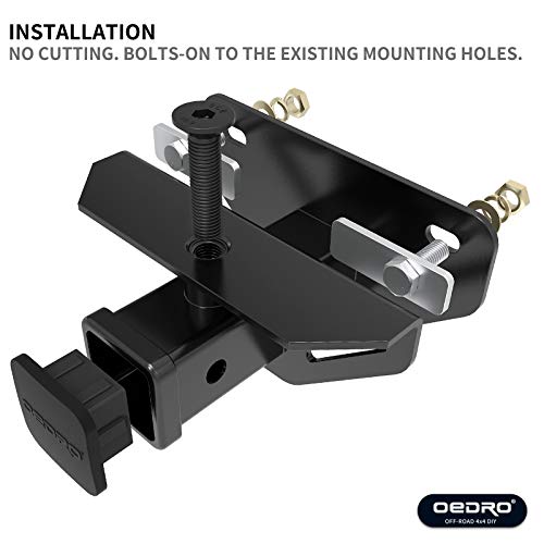 OEDRO 2" Rear Trailer Hitch Receiver Class 3 Towing Hitch & Cover Kit, Fits 2009-2018 Dodge Ram 1500/2003-2013 Ram 2500 3500/2019-2023 Ram 1500 Classic, Tow Combo (Hitch Cover Included)