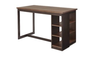 progressive furniture counter storage table, walnut/chocolate