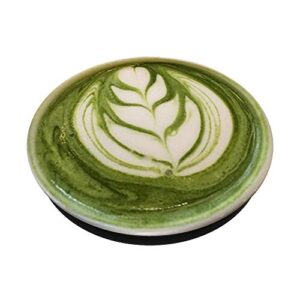 Matcha Tea Latte Art Pop Socket Caffeine Lovers Coffee Shop PopSockets PopGrip: Swappable Grip for Phones & Tablets
