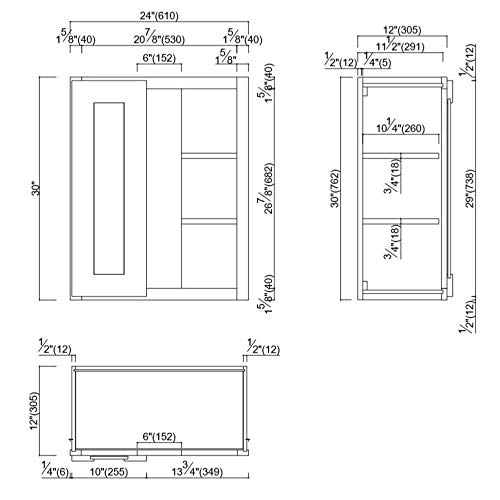 Design House Kitchen Cabinets-Wall, 30 in, Espresso