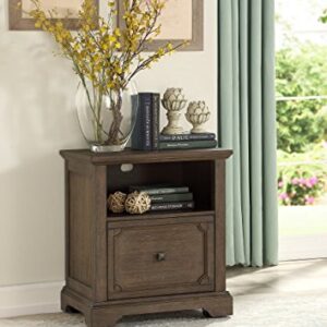 Homelegance Lateral File Cabinet with Casters, Antique Gray