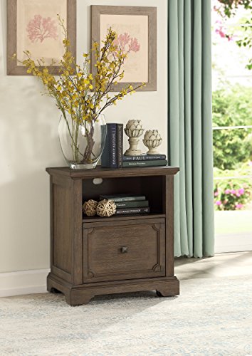 Homelegance Lateral File Cabinet with Casters, Antique Gray