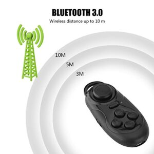 fosa Mini Wireless Bluetooth Game Controller Joystick, Portable Remote Gamepad Selfie Timer Camera Shutter Wireless Bluetooth Mouse for Mobile Phones, Tablets, Computers, TV