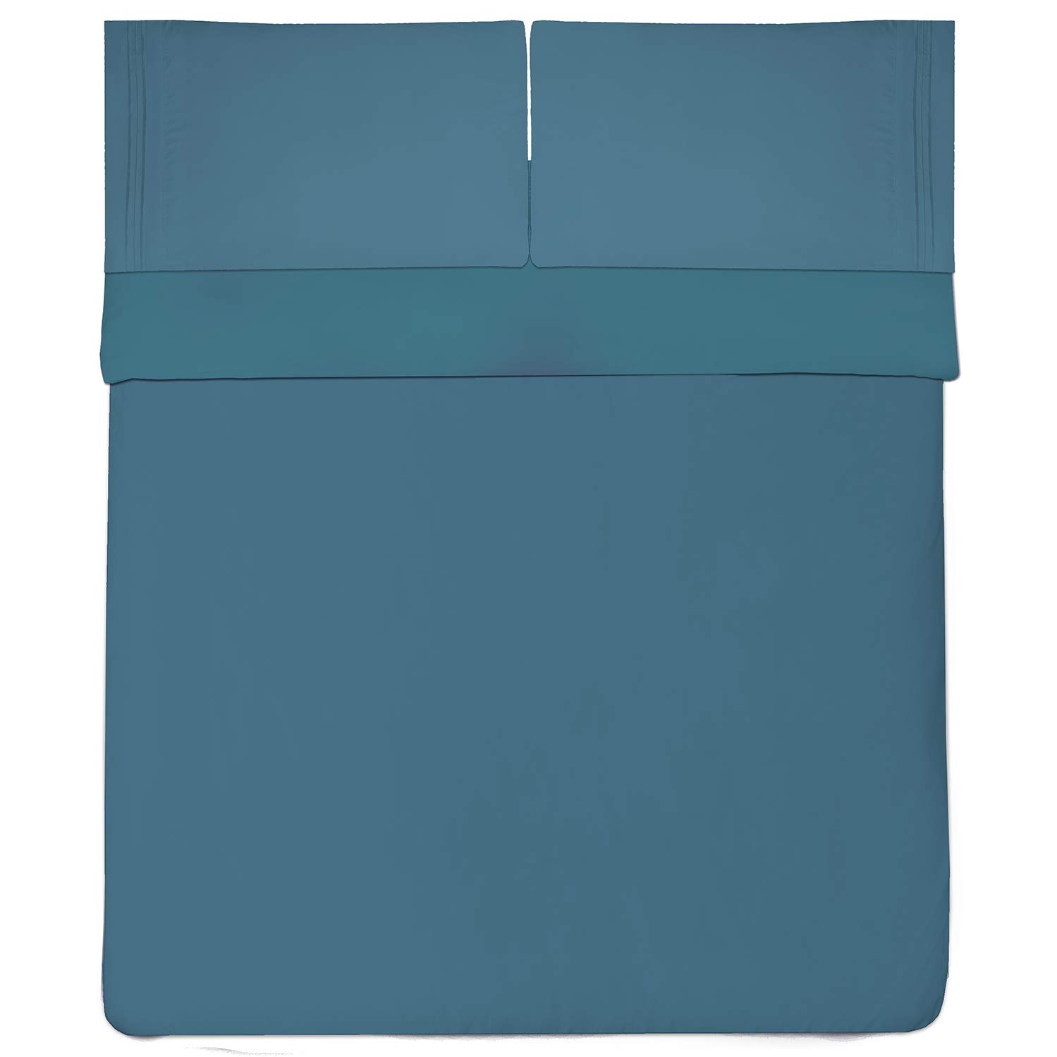 Twin Sheets - Breathable Luxury Sheets with Full Elastic & Secure Corner Straps Built In - 1800 Supreme Collection Extra Soft Deep Pocket Bedding Set, Sheet Set, Twin, Teal