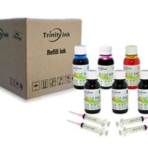 Trinity 600ml Refill Ink Compatible for HP Canon Brother Dell and All Others, Extra Black