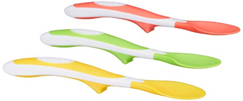 Amazon Brand - Solimo Soft Tip Baby Spoons, Pack of 12, Multicolor