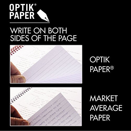 Black n' Red Twin Wire Poly Cover Notebook, 11" x 8-1/2", Black/Red, 70 Ruled Sheets. 5 Pack (K66652) - Bundle Includes Plexon Ballpoint Pen