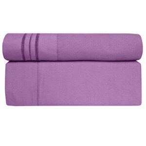Twin XL Sheets - Breathable Luxury Sheets with Full Elastic & Secure Corner Straps Built In - 1800 Supreme Collection Extra Soft Deep Pocket Bedding Set, Sheet Set, Twin XL, Plum