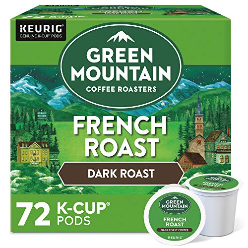 Green Mountain Coffee Roasters French Roast, Single-Serve Keurig K-Cup Pods, Dark Roast Coffee, 72 Count (6 x 12 count boxes)