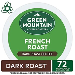 Green Mountain Coffee Roasters French Roast, Single-Serve Keurig K-Cup Pods, Dark Roast Coffee, 72 Count (6 x 12 count boxes)