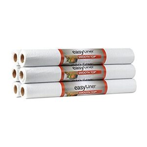 duck smooth top easy liner shelf liner 20" wide kitchen pack, 6-rolls, each 6' length, white