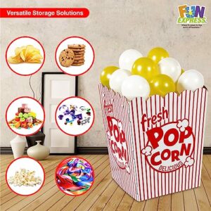 Fun Express Giant Popcorn boxes bulk - Cardboard Stand-Up with 24 Balloons Combo, Memorable Decor for Unforgettable Moments-Make Every Occasion Special and Effortless Decor for Spectacular Events