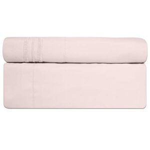 Queen Size Bed Sheets - Breathable Luxury Sheets with Full Elastic & Secure Corner Straps Built In - 1800 Supreme Collection Extra Soft Deep Pocket Bedding Set, Sheet Set, Queen, Pale Pink