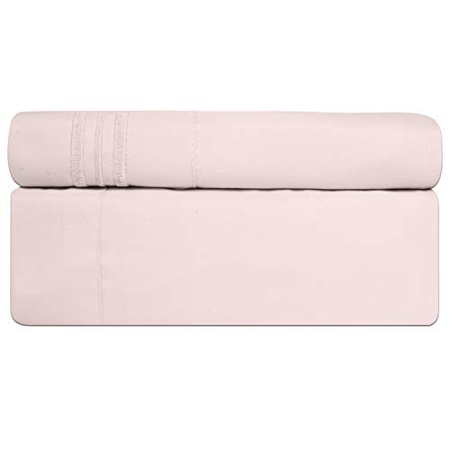 Queen Size Bed Sheets - Breathable Luxury Sheets with Full Elastic & Secure Corner Straps Built In - 1800 Supreme Collection Extra Soft Deep Pocket Bedding Set, Sheet Set, Queen, Pale Pink