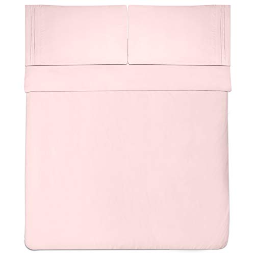 Queen Size Bed Sheets - Breathable Luxury Sheets with Full Elastic & Secure Corner Straps Built In - 1800 Supreme Collection Extra Soft Deep Pocket Bedding Set, Sheet Set, Queen, Pale Pink