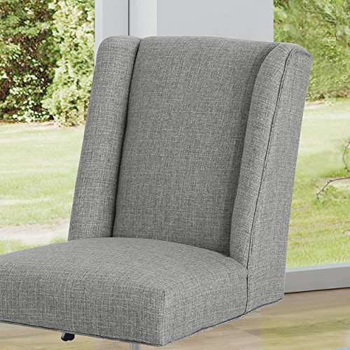 Great Deal Furniture Tucker Traditional Home Office Chair, Gray and Chrome