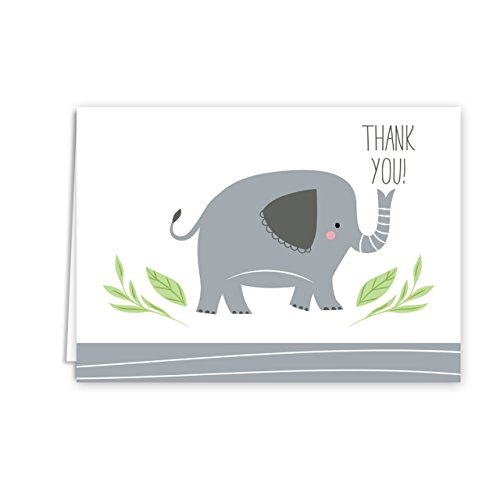 Jungle Animal Baby Child Thank You Greeting Cards / 36 Note Cards / 6 Safari Thanks Designs