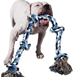 lechong dog toys for aggressive chewers tough rope chew toys for large and medium dog 3 feet 5 knots indestructible cotton rope for large breed dog tug of war dog toy teeth cleaning