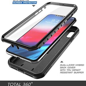 SUPCASE [Unicorn Beetle Pro Series] Case Designed for iPhone XS Max , Full-Body Rugged Holster Case with Built-In Screen Protector kickstand for iPhone XS Max 6.5 Inch 2018 Release (Black)