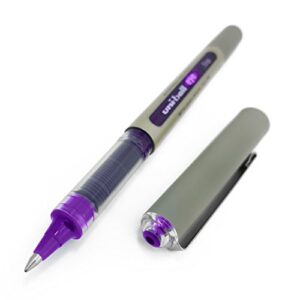Uni-Ball - UB-157 Rollerball Pens - 0.7mm Nib - Violet Purple Ink - Wallet of 8