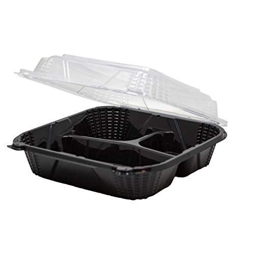 Genpak ProView Medium 8" Hinged Take-Out Container | Microwave Safe BPA Free | Case Count 150