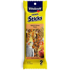 vitakraft cockatiel treat sticks - apple and honey - 3.5oz, 31693