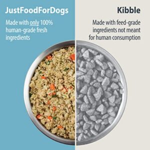 JustFoodForDogs Pantry Fresh Dog Food, Human Grade Chicken & White Rice (12 Pack)